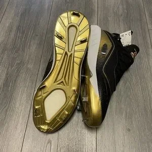 Adidas three stripe life black and gold baseball boots cleats s-l400.jpg main image 4